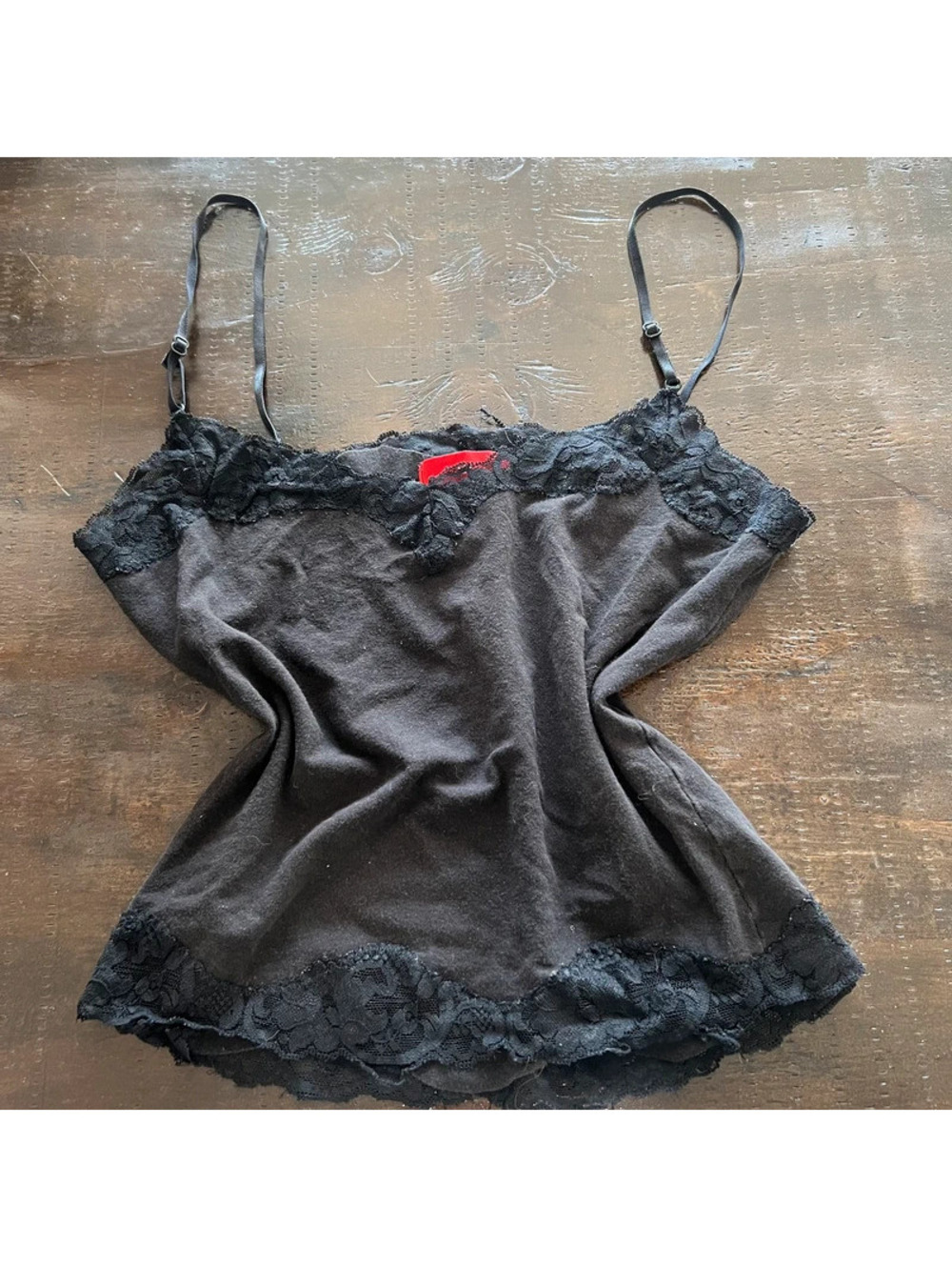 y2k black lace cami